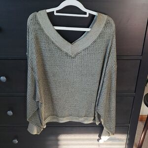 We The Free Olive V-Neck